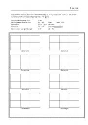 English worksheet: A change from the same old Bingo