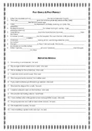 English Worksheet: Reported speech