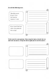 English Worksheet: mobile texting practice