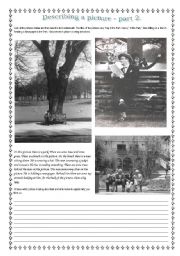 English Worksheet: Decsribing a picture.