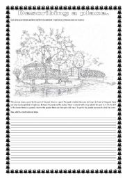 English Worksheet: Describing a place.