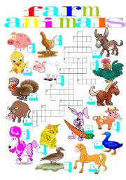 English Worksheet: farm animals