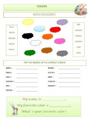 English Worksheet: Colors