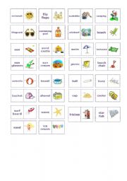 English Worksheet: Summer domino