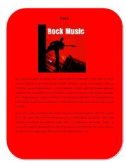 English Worksheet: Music Genre 4 ( Rock)