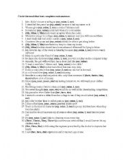 English Worksheet: pronouns practice
