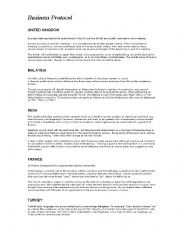 English Worksheet: Business Protocol handout