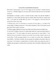 English Worksheet: sounds in the environment 