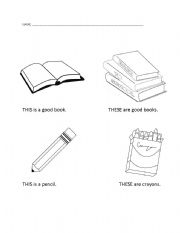 English Worksheet: this and these