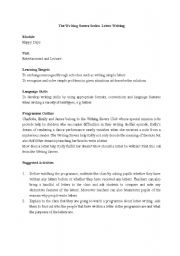 English Worksheet: letter writing 