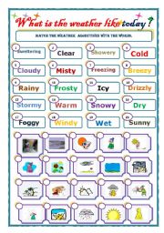 English Worksheet: Detailed weather adjectives