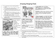 English Worksheet: Amazing Shopping Facts
