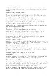 English Worksheet: Computer aftersale service
