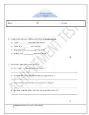 English worksheet: Practice Test 2