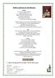 English Worksheet: Father & Son by CAT STEVENS