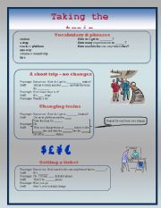 English Worksheet: Taking the train