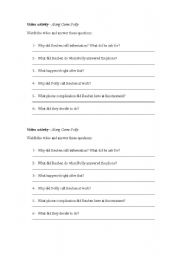 English Worksheet: Telephone conversation video activity