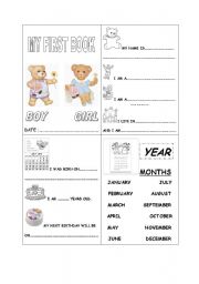 English Worksheet: my 1st book !