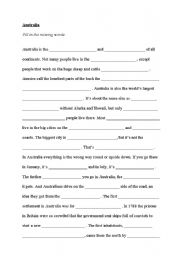 English Worksheet: Australia