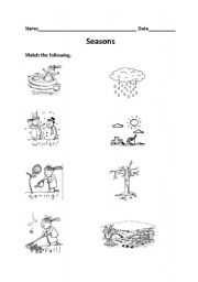 English Worksheet: Seasons