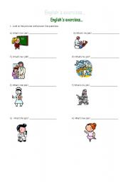 English worksheet: Family, jobs and personal pronouns