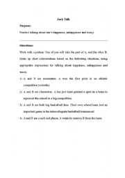 English worksheet: Jock Talk