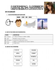 English worksheet: Listening Activity 