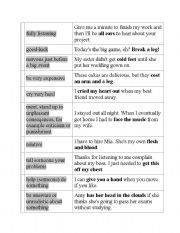 English Worksheet: Body Idioms