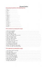 English Worksheet: present perfect