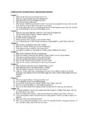 English Worksheet: Charlie and the Chocolate Factory Questions
