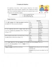 English worksheet: Comparing with Adjectives 