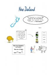 English Worksheet: New zealand&Maoris for kids