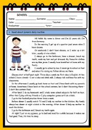 English Worksheet: DAILY ROUTINE (5 PAGES)