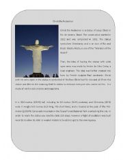 English Worksheet: Wonder of the World 8 ( Christ The Redeemer)