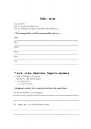 English worksheet: Be verb