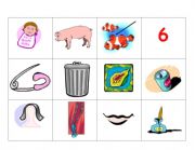 English worksheet: 3 letter words - match picture and word 
