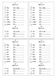 English Worksheet: prepositions a an