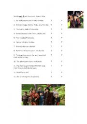 Charlie and the Chocolate Factory movie quiz worksheet 2
