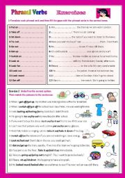 Prasal verbs easy exercises