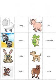 English Worksheet: Animal flashcards 2