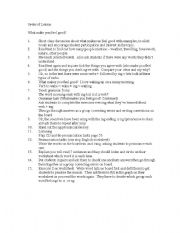 English Worksheet: WHAT MAKES YOU FEELS GOOD