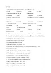 English Worksheet: Vocabulary Test