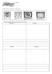 English worksheet: SEASONS