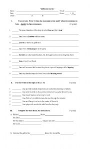 English worksheet: DIFFERENT WORLDS