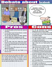 English Worksheet: Facebook-debate