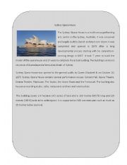 English Worksheet: Wonder of the World 11 ( Sydney Opera House)