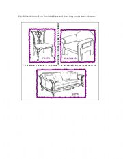 English worksheet: furniture