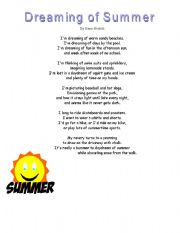 English Worksheet: Dreaming of Summer