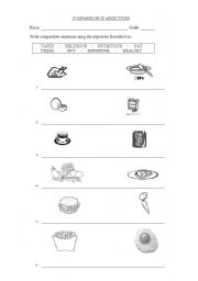 English worksheet: Comparative Adjectives