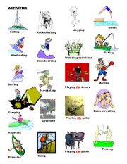 English Worksheet: ACTIVITIES